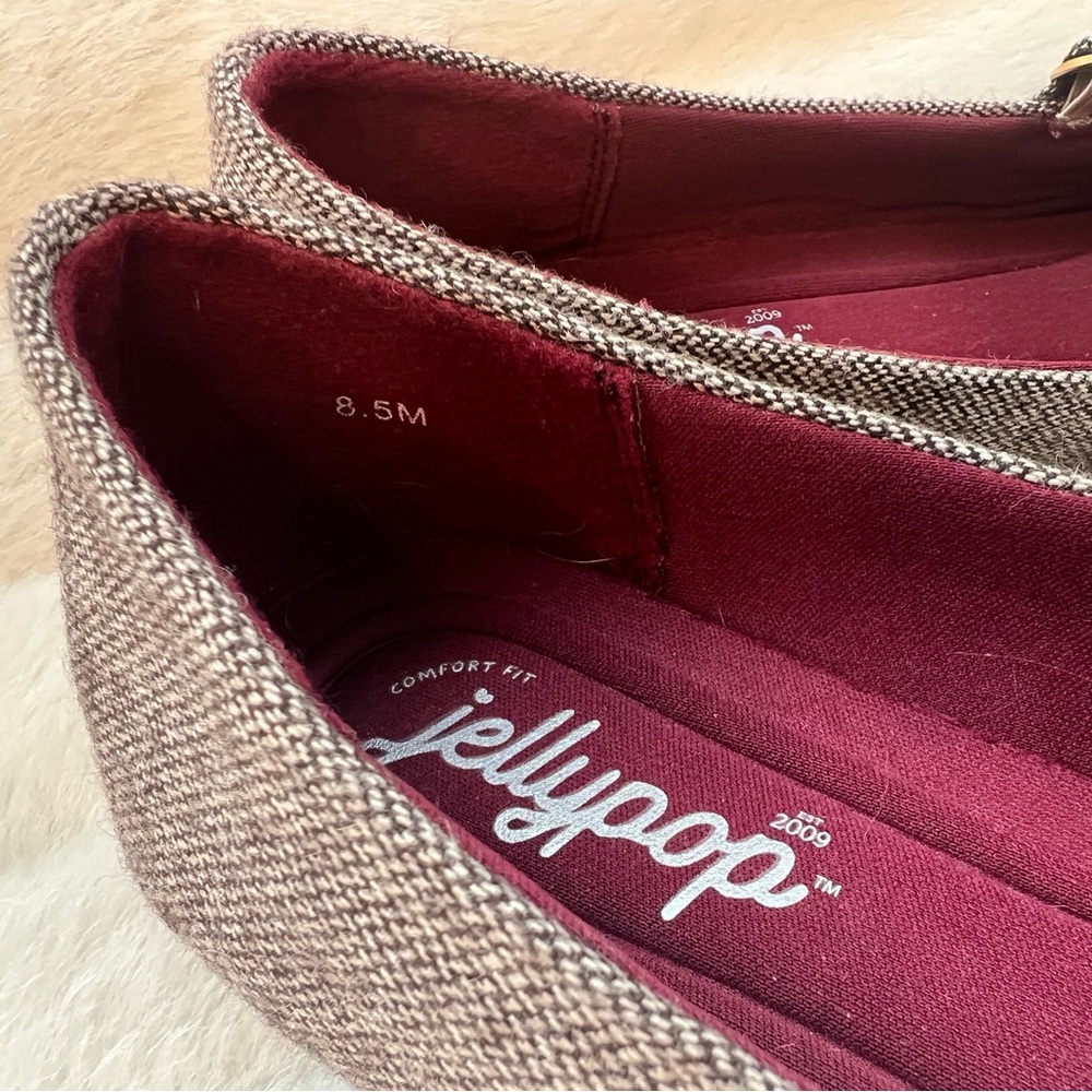 Jellypop Women's Tweed Mary Jane Flats - Picture 2 of 8